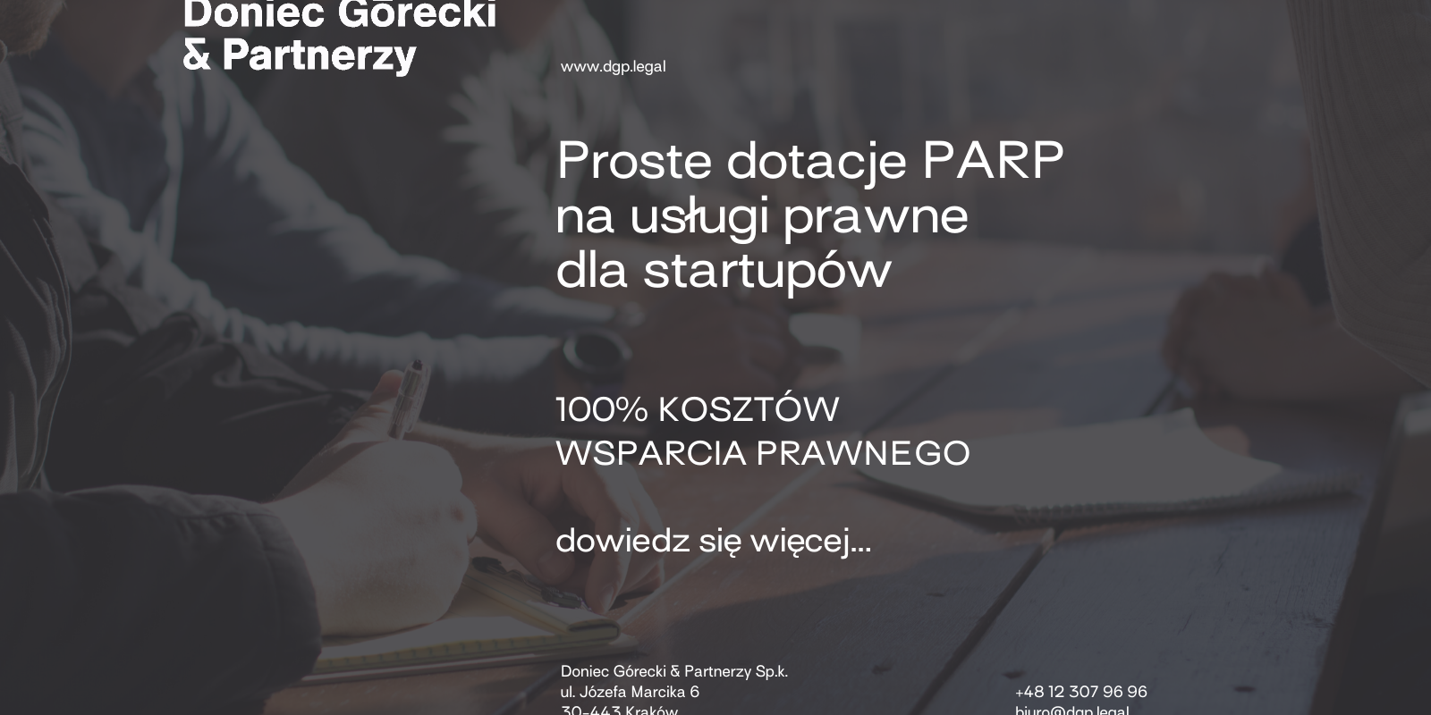 , PARP grants – “Legal support for startups (2020)”