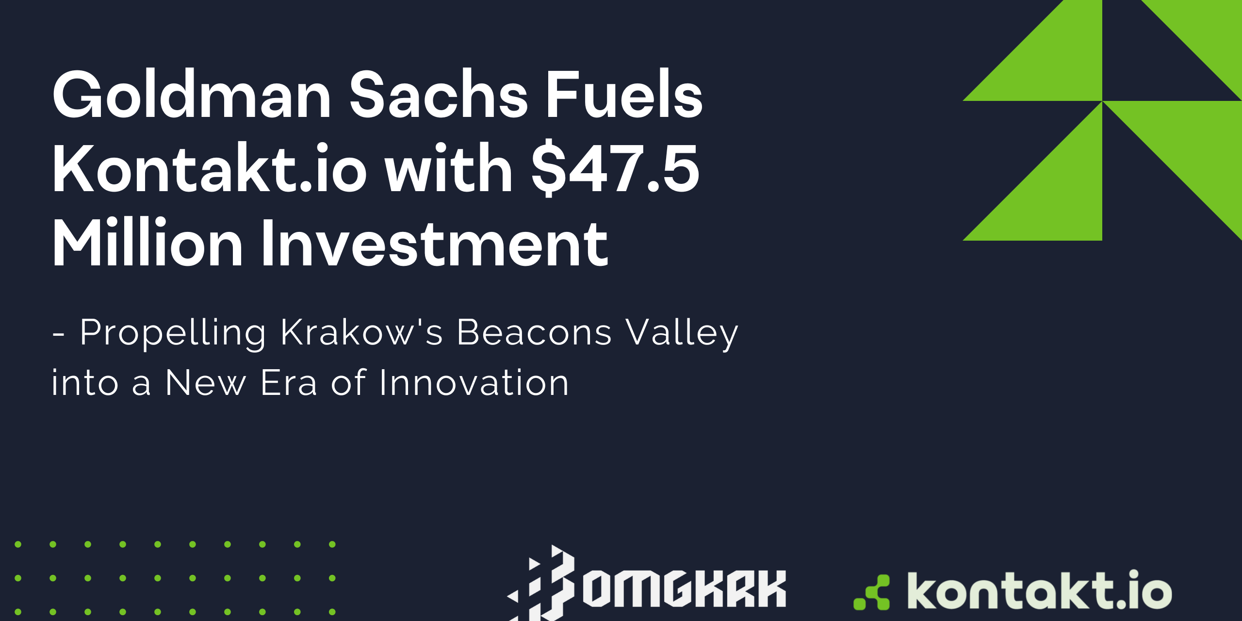 , Goldman Sachs Fuels Kontakt.io with .5 Million Investment