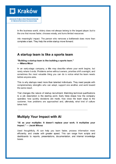 , Talent Connect – Building Careers in Startups